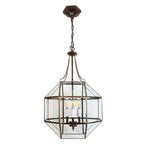 Hanglamp 30x30x170 cm transparant metaal hanglamp eettafel