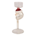 Waxinelichthouder Ø 7x20 cm Transparant Glas Kerstman