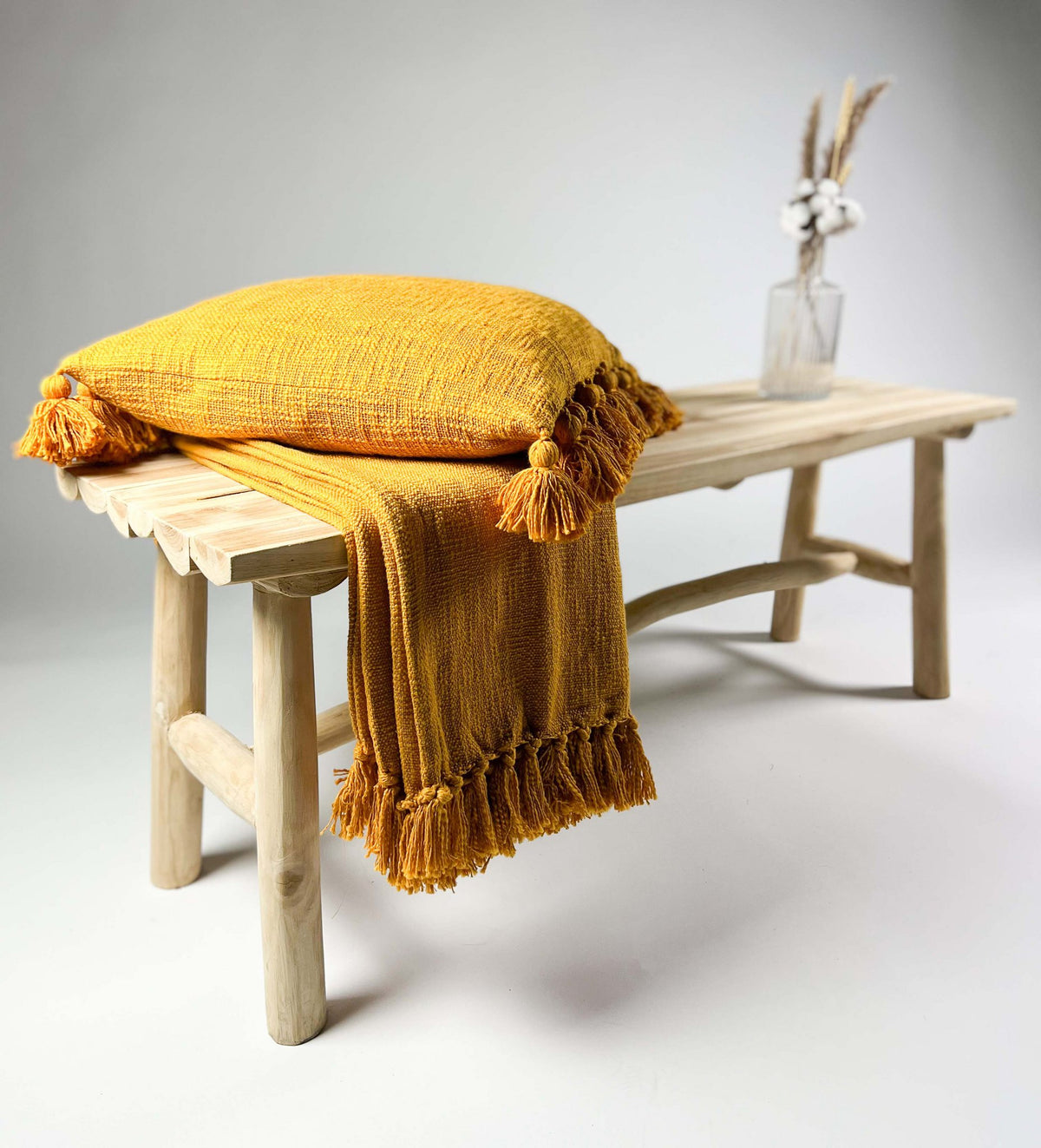 Dutch Decor Juni - Plaid katoen 140x180 cm - Golden Glow - geel