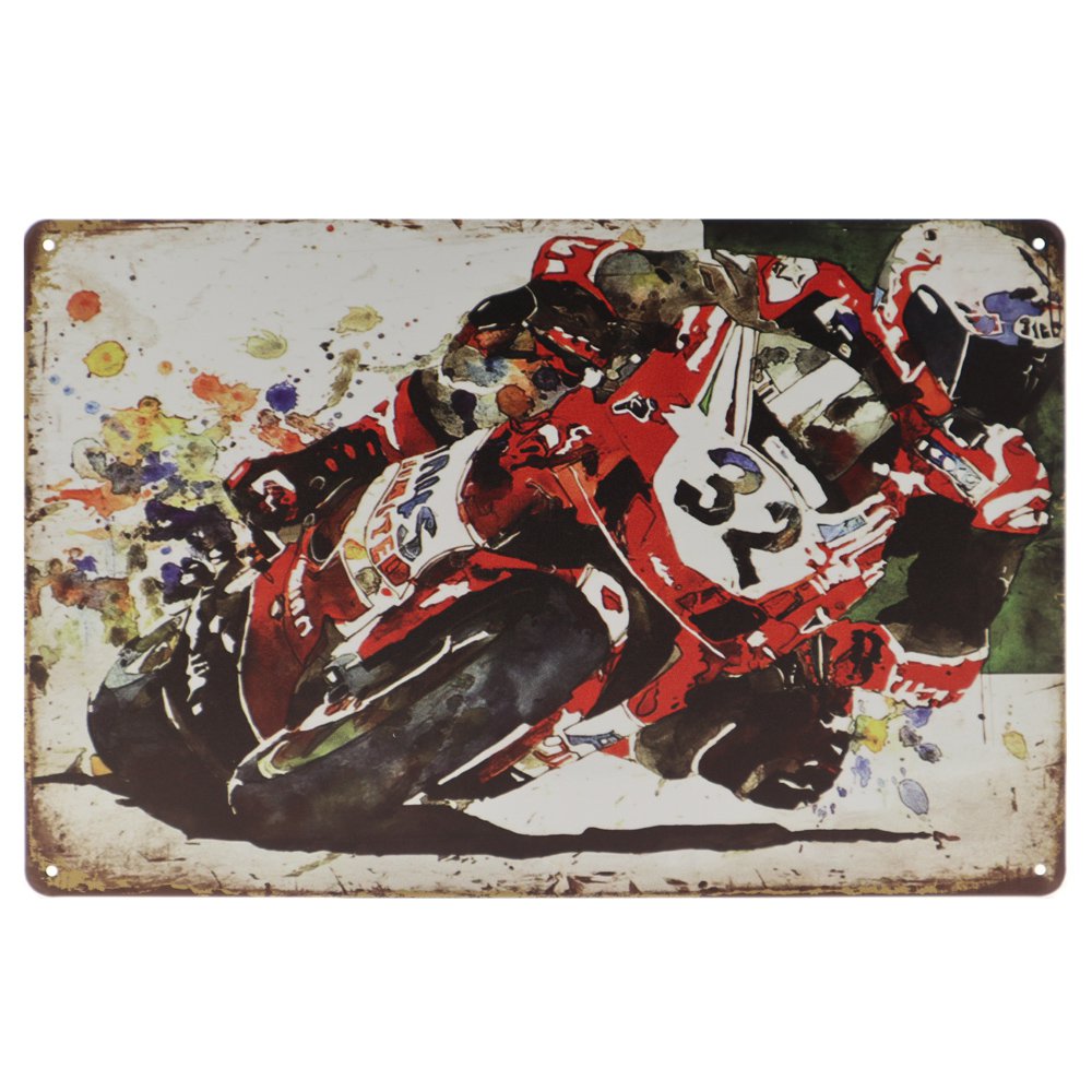 Racemotor Retro Wandbord 20x30