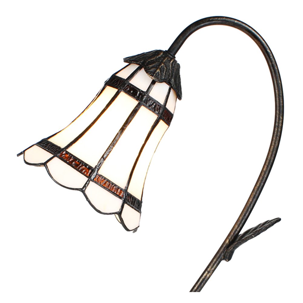 Tiffany Tafellamp 48 cm Bruin met polyresin tiffany bureaulamp