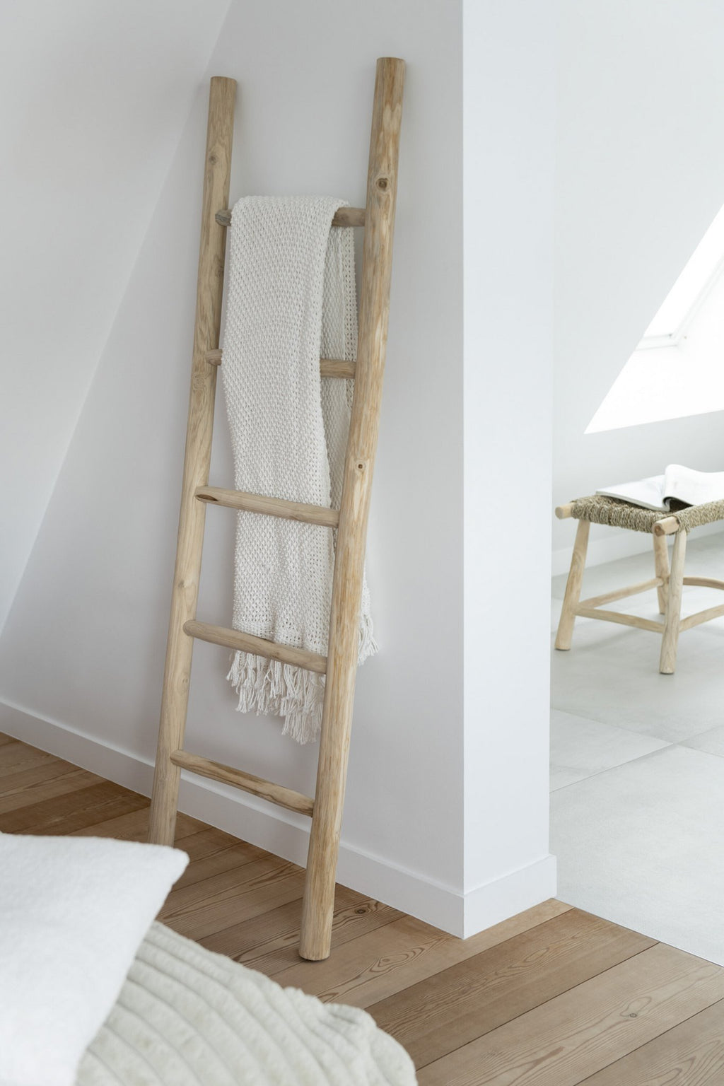 J-Line ladder Teak - hout - naturel