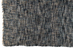 J-Line Plaid tweed - katoen - blauw/wit - 180 x 130 cm
