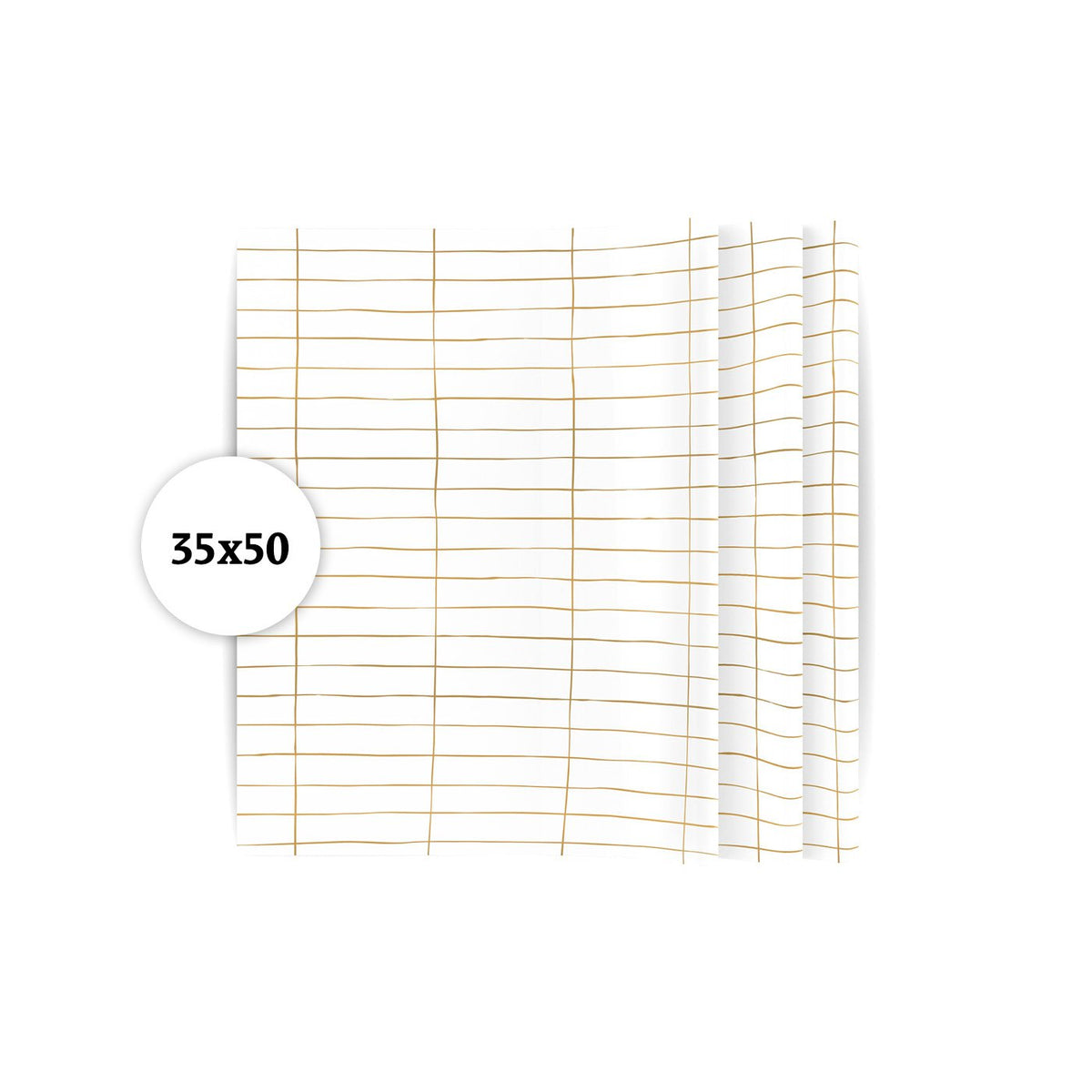 Slim Tiles - zijdepapier - 100 vel - goud