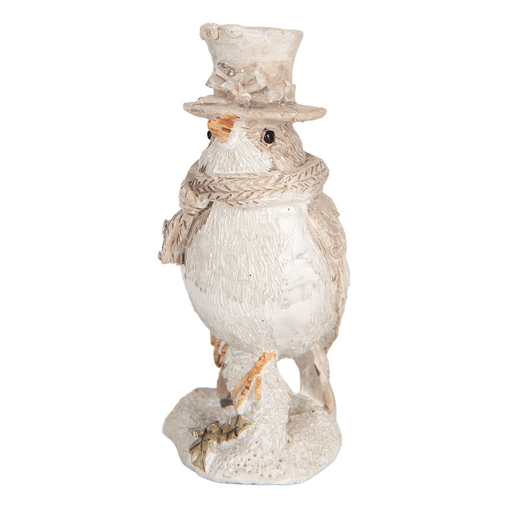 Decoratie Beeld Vogel 5x3x8 cm Beige Kunststof