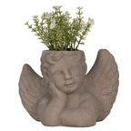Bloempot Binnen Engel 23x13x17 cm Grijs Steen Bloempot
