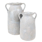 Vaas 15x12x20 cm Grijs Terracotta Decoratie Vaas