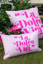 Dolce Vita Outdoor kussen roze 30 x 50 cm
