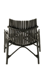 J-Line stoel Rotan - jute - zwart