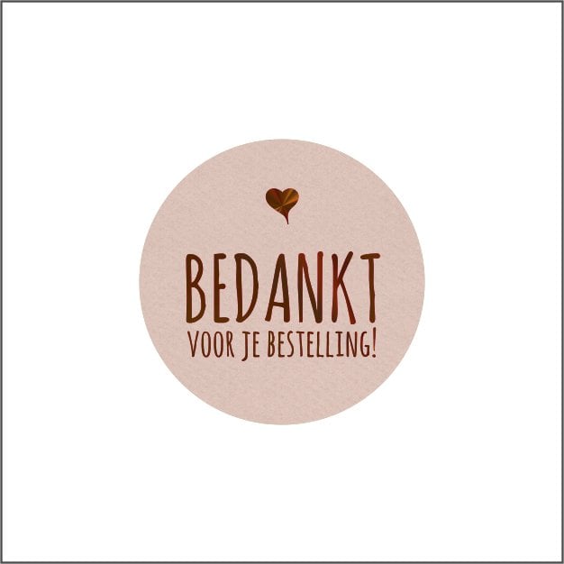 Webshop etiket – koper - 250 stuks