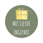 Etiketten – Met liefde ingepakt – Olijf Groen – 250 Stuks