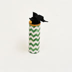 Zig Zag Kaarshouder - Groen Wit - Decoratieve stijl