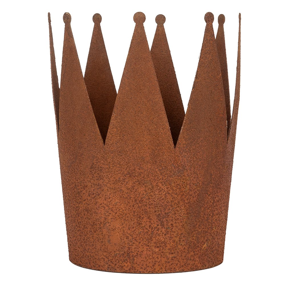Decoratie schaal Set van 3 Kroon Ø 32x25 / Ø 17x21 / Ø 12x17 cm Bruin Metaal