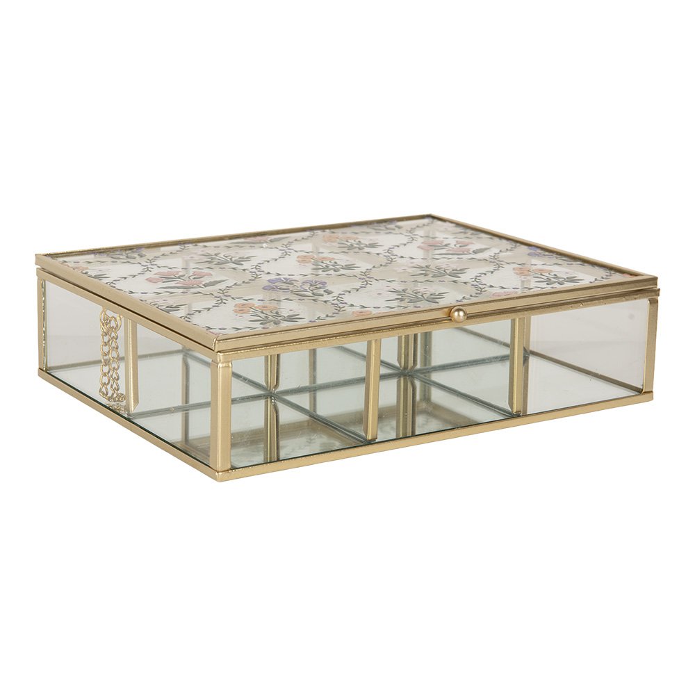 Sieradendoos 20x16x5 cm Transparant Glas