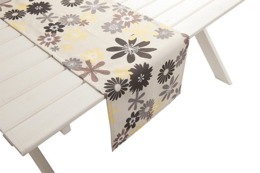 Capri Outdoor Tafelloper grijs geel 42x145cm