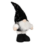 Kerstdecoratie met LED-verlichting Kabouter 10x15x38 cm Zwart Synthetisch