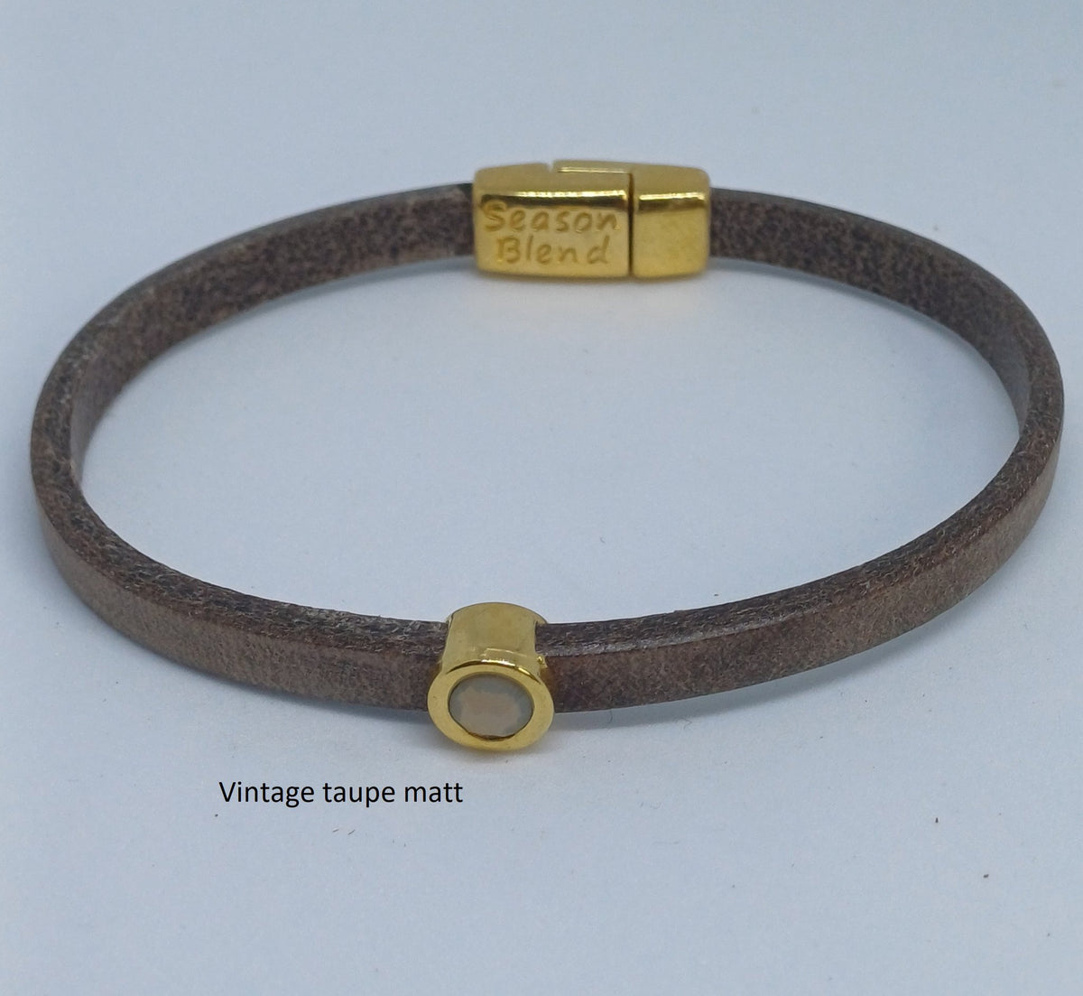Shorty leren armband 24K verguld