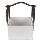 Mand 24x19x28 cm Wit Hout Bakje