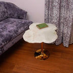 Tulpentafel in witte onyx