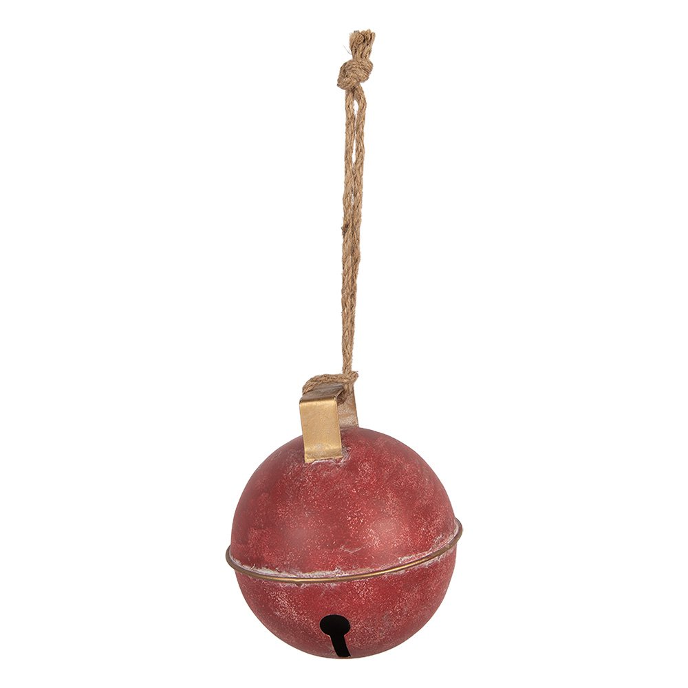 Kerstdecoratie Beeld Bel Ø 16x18 cm Rood Metaal