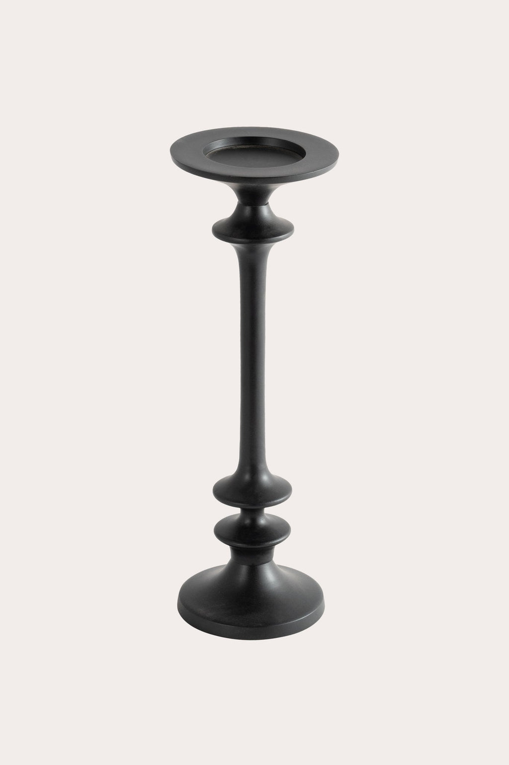 Moderne zwarte aluminium kaarsenhouder