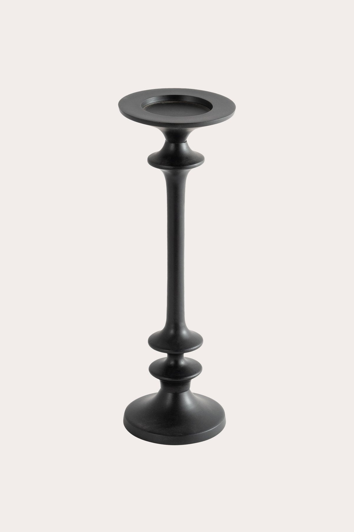 Moderne zwarte aluminium kaarsenhouder
