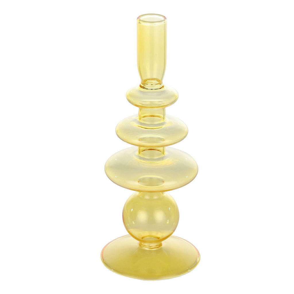 Candlestick Molume geel 9x22.5cm