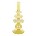 Candlestick Molume geel 9x22.5cm