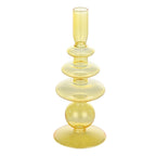 Candlestick Molume geel 9x22.5cm