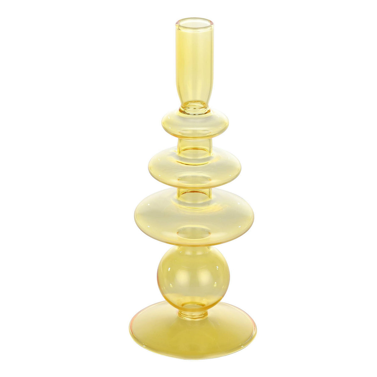 Candlestick Molume geel 9x22.5cm