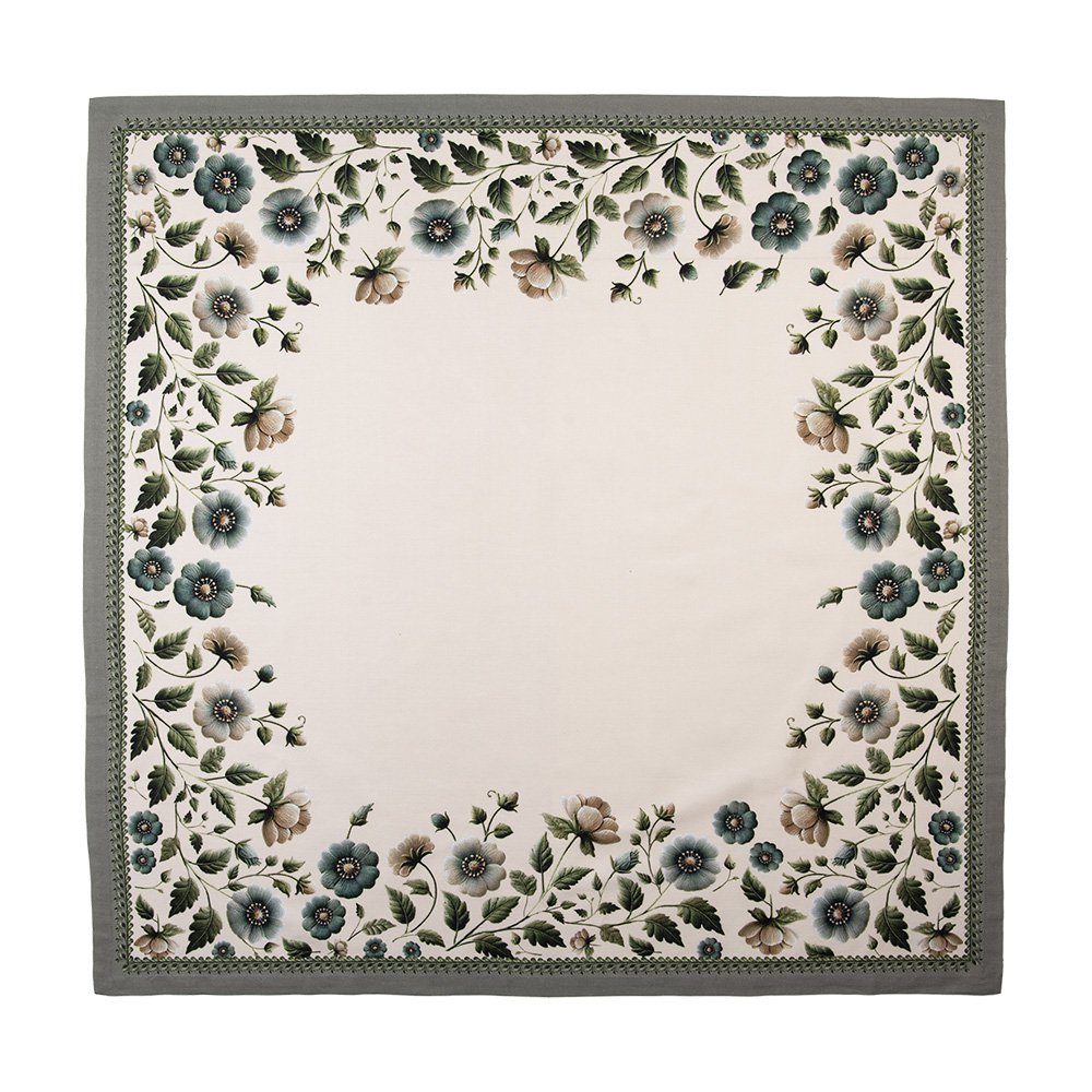 Tafelkleed 100x100 cm Beige Katoen