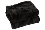 J-Line plaid Cutie - fleece deken – polyester – zwart - 180 x 130 cm