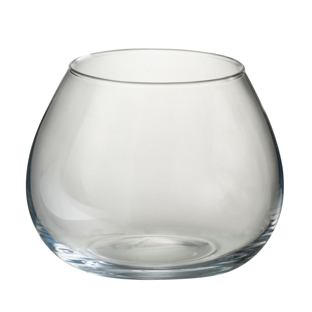J-Line vaas Fie - glas - transparant - small - Ø 19 cm