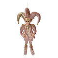 Decoratie hanger elf 20x8x37 cm roze textiel