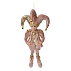 Decoratie hanger elf 20x8x37 cm roze textiel