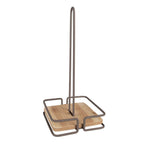 Keukenrolhouder 15x15x32 cm Bruin IJzer Rollenhouder