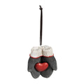Kersthanger Wanten 8x5x9 cm Grijs Polyresin Kerstboomversiering