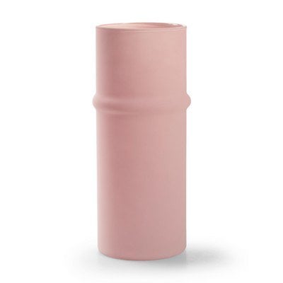 Eco vaas 'funny y' mat roze h25 d11 cm