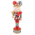 Beeld Harlekijn 38 cm Rood Blauw Kunststof Kerstdecoratie