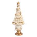 Kerstdecoratie Beeld Kerstboom Ø 13x32 cm Wit Kunststof