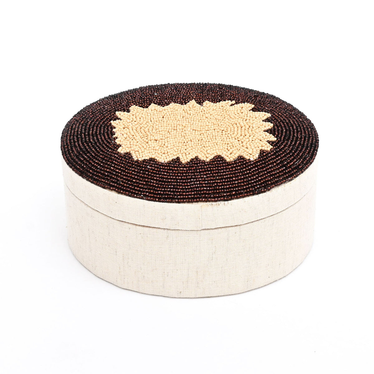 Ovale opslag - Vintage Regal Beaded Keepsake Box - 7X5 Inch