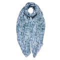 Sjaal Dames Print 70x180 cm Grijs Synthetisch Shawl Dames