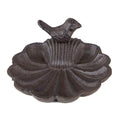Vogelvoederbak Schelp Ø 14x5 cm Bruin IJzer