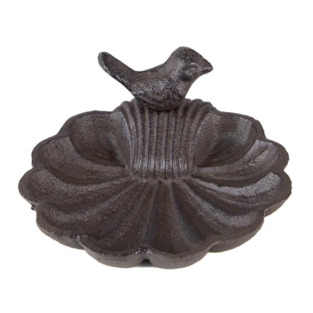 Vogelvoederbak Schelp Ø 14x5 cm Bruin IJzer