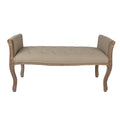 Bankje 113x44x60 cm Bruin Beige Hout