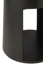 J-Line Bijzettafel Drawn Mango Hout/Mdf Zwart