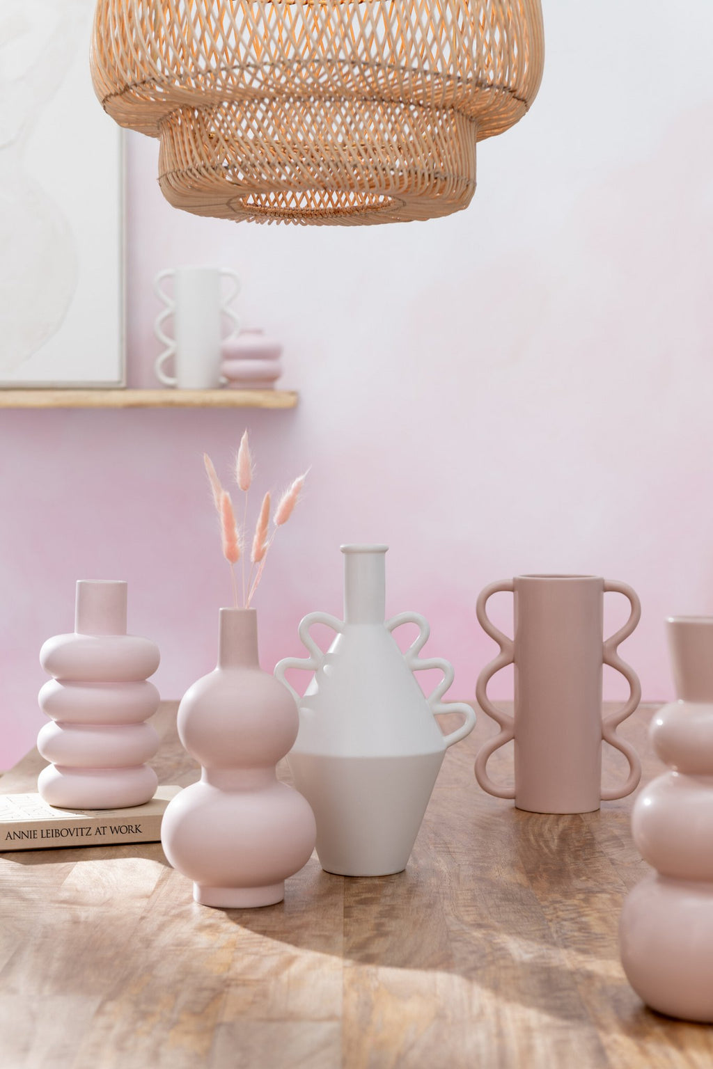 J-Line Bundel Hazenstaart Gedroogd Licht Roze