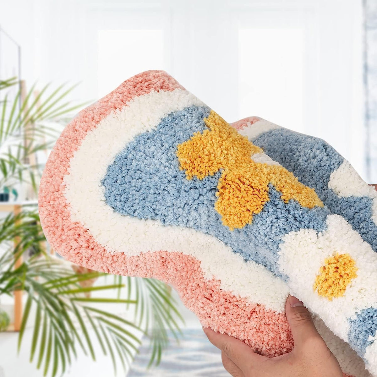 Bloem superzachte antislip microvezelmat 2000 gsm (40x60 cm) 1 stuk | Absorberend bad, vloer, deurmat, vloerkleed