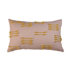 Ongelijk Ruffle kussen gebroken wit geel 30x50cm