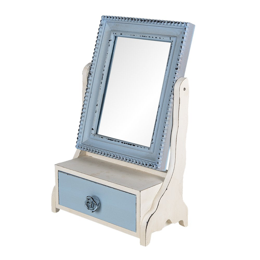 Staande Spiegel 25x38 cm Blauw MDF Staande Spiegel